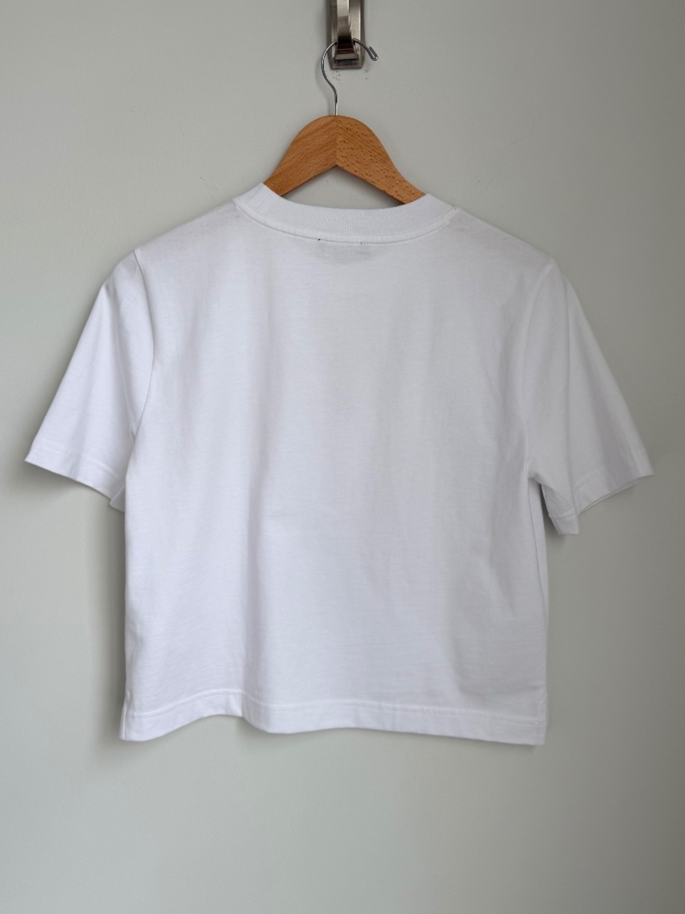 NWT J.Crew White Boyfriend jersey relaxed cropped T-shirt SZ XXS - Picture 4 of 6